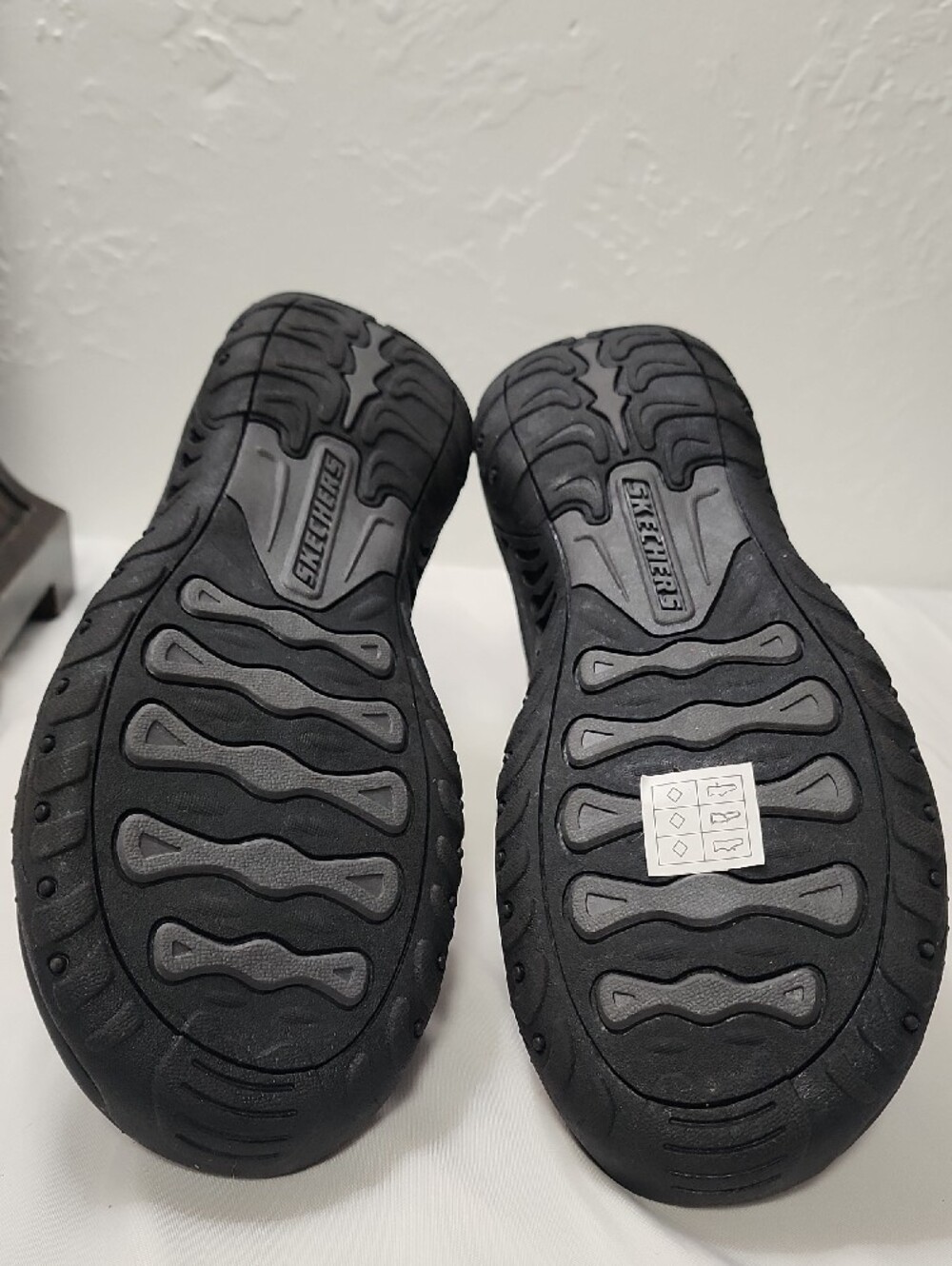 Skechers Black Perforated Slide Sandals with Ankle Strap - Picture 4 of 8